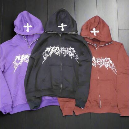 Cross Hooded Sweater