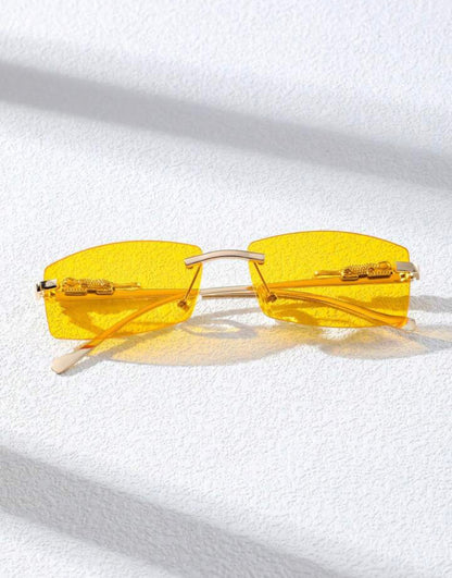 Men Square Rimless Fashion Glasses